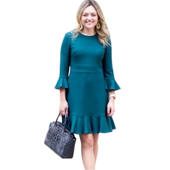 Eliza J Bell Sleeve Fit & Flare Dress - Picture 4 of 9